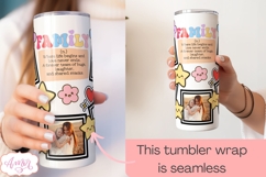 Family photo tumbler template PNG, picture tumbler wrap PNG Product Image 3