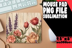 Vintage Style Retro Flower Mouse Pad Product Image 1