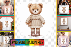Cheerful PNG Designs for TSHIRTS, Teddy Bear Product Image 1