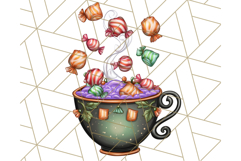 Ghost Café PNG Clipart, Cute Ghost Baristas Halloween Treats Product Image 4