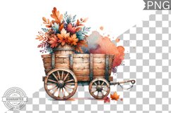 Fall Wagon Garden Sublimation - Fall Clipart PNG Design Product Image 1
