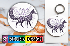 Joyful Coasters Circle PNG Style, Flower Animals Product Image 1