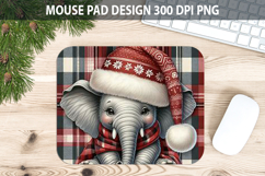 Christmas Elephant Pad Sublimation - Animal PNG Design Product Image 1