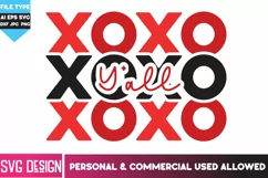 XOXO Y'all, Funny Valentine's Tshirt, Valentine Tshirt Product Image 1