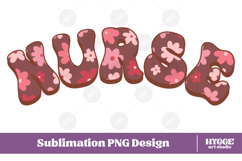 nurse flowers Png Retro floral doctor hospital Sublimation Product Image 1