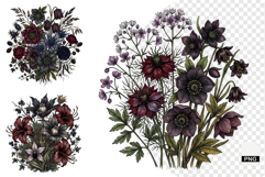 Goth Wildflowers Clipart Product Image 1
