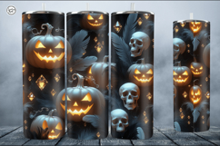 4 Halloween Tumbler Wrap Sublimations, 20 oz Product Image 3