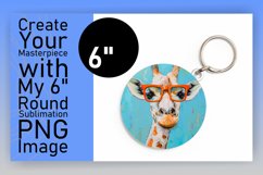 Sweet Spring Giraffe Round Design Crafting Product Image 1