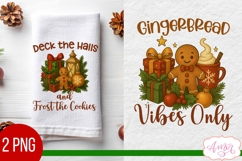Christmas kitchen towel PNG, Cute gingerbread man design Product Image 2