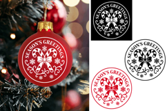 Season's Greetings Christmas Ornament Ball, Christmas Svg  Product Image 1