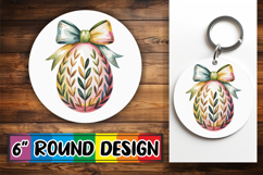 Luminous Keychain Round PNG, Easter Egg Product Image 1
