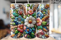 Embroidered Flowers Tumbler Wrap - High Quality 300 Dpi Product Image 1