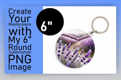 Elegant Keychain Circle Design PNG , Flowers Product Image 1