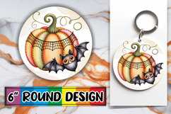 Joyful Ornaments Round Style, Pumpkin Watercolor Product Image 1