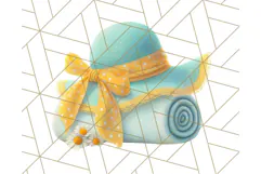 Sky Blue and Sunshine Yellow Summer Clipart PNG, Tropical Product Image 4