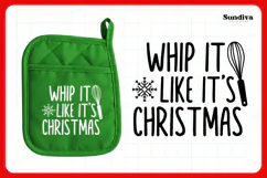 Christmas Pot Holder Quote SVG | Whip It Like It's Christmas Product Image 3