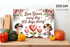 100 days of school Cutting Board PNG Design, Teacher PNG Product Image 1