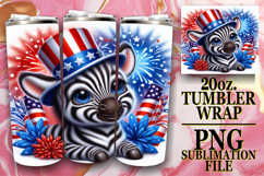 Bright Reflections 20oz tumbler wrap, USA Animals Product Image 1