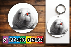 Heartfelt Keychain Circle PNG, Cute Animals Product Image 1