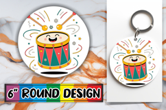 Luminous Round Designs Sublimation, Cute Christmas Product Image 1