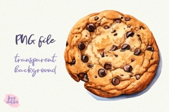 4 Chocolate Chip Cookies Sublimation Baking PNG Product Image 5