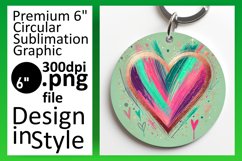 Creative Round Design Coaster Artwork , Heart Product Image 1