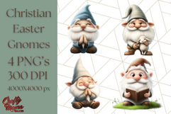 Easter Christian Gnome PNG, Religious Spring Sublimation Product Image 1