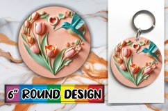 Circle of Love Keychain PNG, 3D Heart Product Image 1