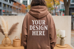Dark Chocolate Gildan 18500 Hoodie Sweatshirt Mockup, 185 mo Product Image 1