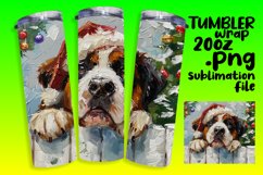 Peeking Dog Holiday Tumbler Wrap Christmas Winter 20oz Product Image 1