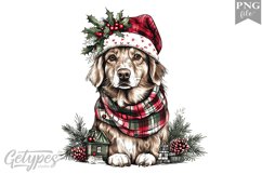 Christmas Dog Clipart Design - High Quality 300 Dpi Product Image 1
