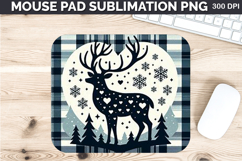 Watercolor Deer Mouse Pad Sublimation - Valentines PNG Product Image 1