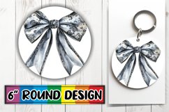 Round Design with PNG Colorful Bow Sublimation Print Product Image 1