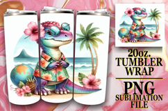 Blissful Reflections 20oz tumbler wrap, Dino Product Image 1