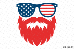 Man with Red Beared svg, Patriotic 4th of july svg Product Image 1