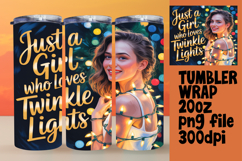 VIBRANT 20oz Tumbler Artwork for DIY , Just A Girl Product Image 1