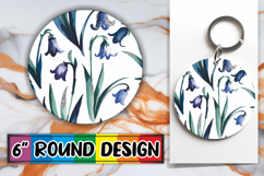 Timeless Circle Keychain Magic, Flower Pattern Product Image 1