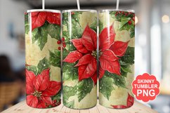 Christmas Flowers Tumbler | Christmas Tumbler Wrap Product Image 1