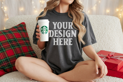 Pepper Christmas Comfort Colors 1717 T-shirt Mockup Product Image 1