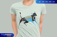 Cow Folk Art SVG Product Image 1