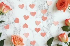 Valentine Flat Lay Background, Love Background PNG Product Image 1