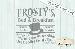 Frostys Bed and Breakfast Snowflakes Winter SVG DXF File Product Image 2