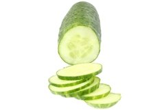 Stock Photo - Fresh cucumber on a white background. Product Image 1