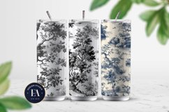French Toile de Jouy Seamless Pattern, Vintage floral paper Product Image 2