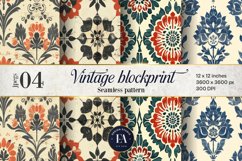Indian block print Digital paper, Vintage print pattern Product Image 1