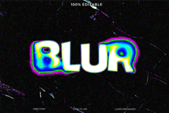 Vibrant Blur Text Graphic on Dark Marble Background Product Image 1