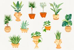 House plants, Boho home decor watercolor clipart Product Image 6