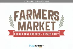Farmers Market Fresh Local Produce - svg & printable Product Image 2