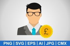 Vector Pound with Man Icon Product Image 1