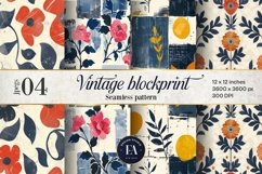 Indian block print Digital paper, Vintage print pattern Product Image 1